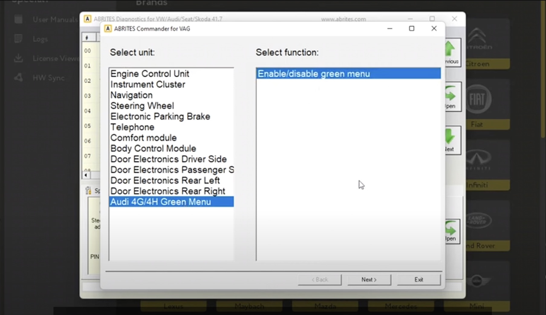 NEW FOR VAG VEHICLES: SOFT CLOSE AND GREEN MENU ACTIVATION