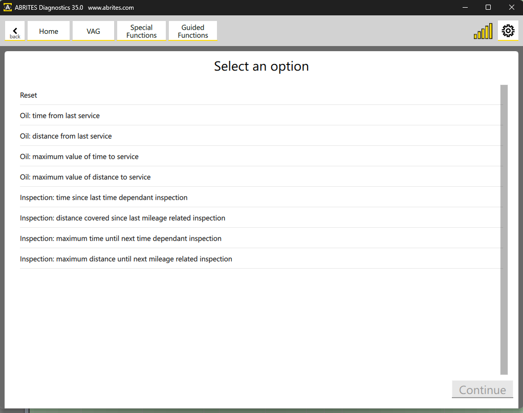 SERVICE INTERVAL RESET FOR MLB AND MQB VAG VEHICLES