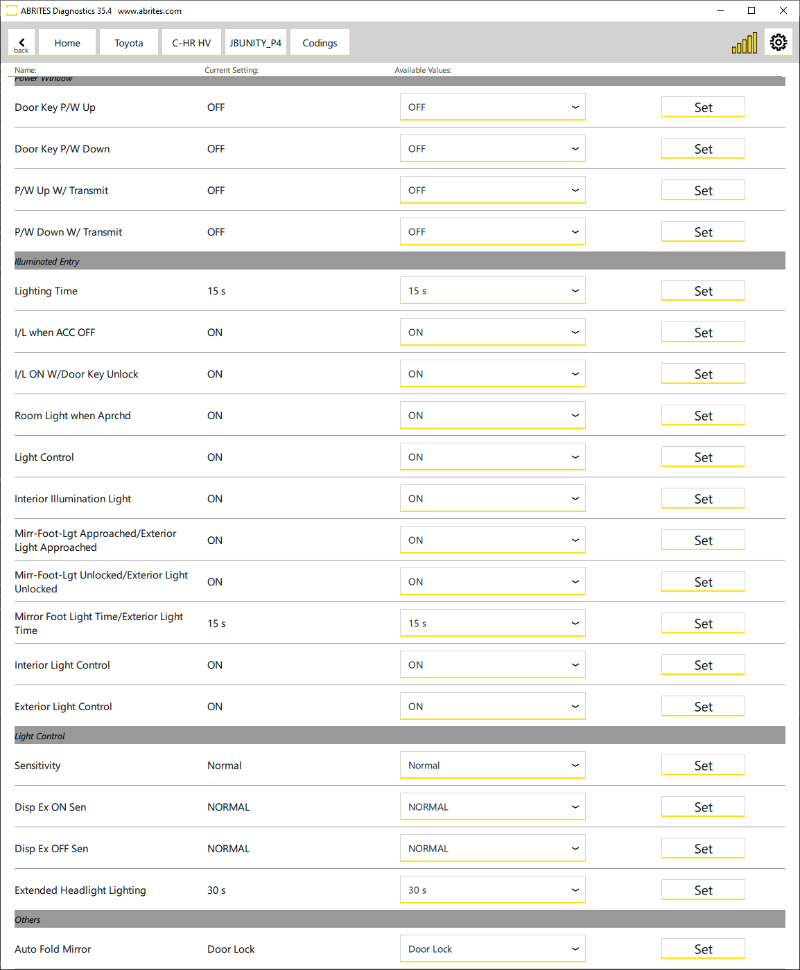 General Diagnostics, Coding and Customisation Options for 2024/2025 Toyota/Lexus Models Included in Your AVDI!