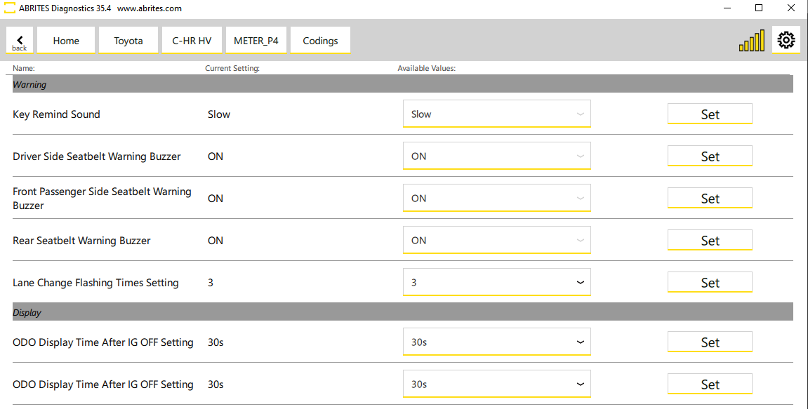 General Diagnostics, Coding and Customisation Options for 2024/2025 Toyota/Lexus Models Included in Your AVDI!